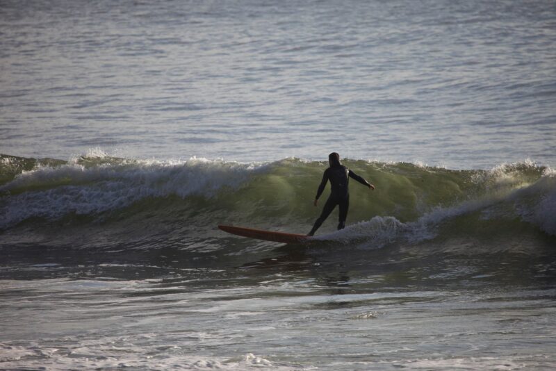 Surfing in Cannon Beach, Oregon